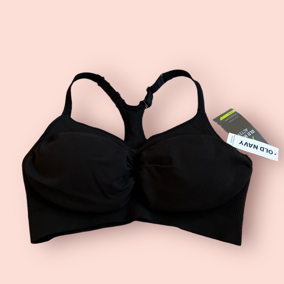 NWT Old Navy Active Light Support Sport Bras (L), Black - Picture 2 of 8